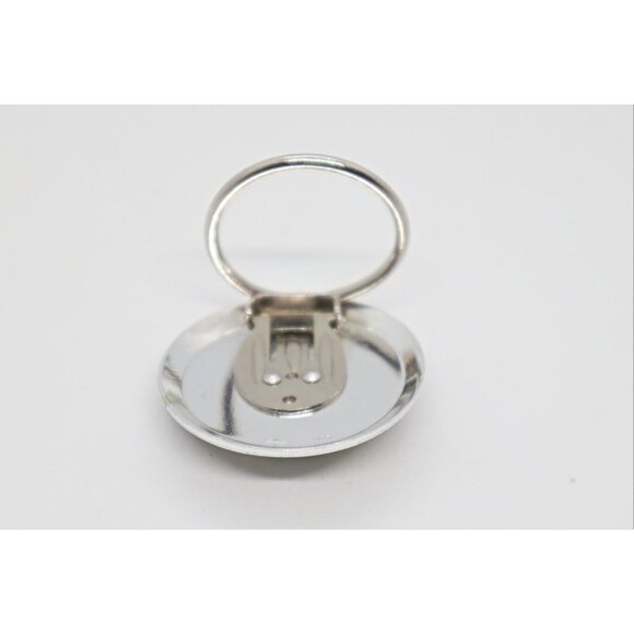 2 Vintage Scarf Clips Goldtone Silvertone Scarf Holder Mother of Pearl - Picture 4 of 5